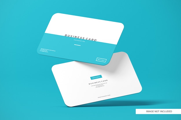 Download Premium PSD | Rounded business card mockup