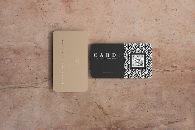 Download Free PSD | Rounded corner business cards mockup