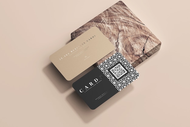 Download Free PSD | Rounded corner business cards mockup