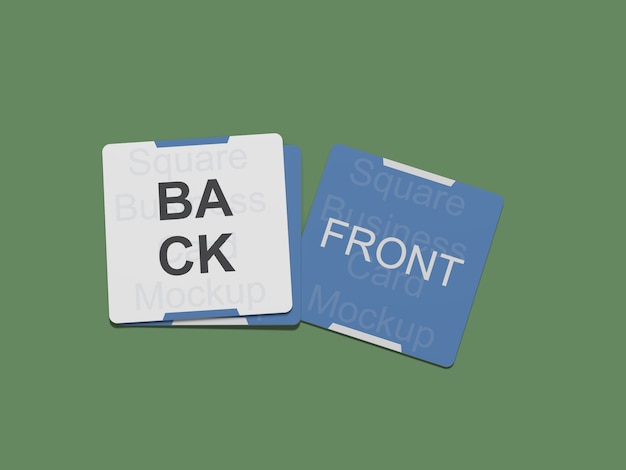 Download Rounded corner square business card mockup | Premium PSD File