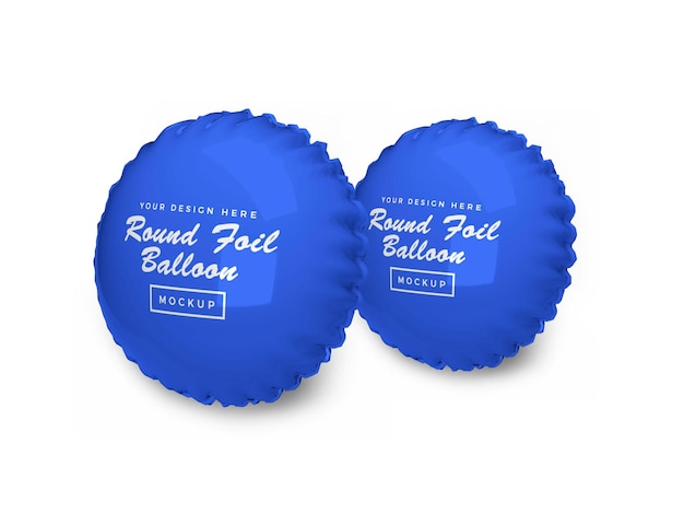 Premium PSD | Rounded foil balloon 3d mockup