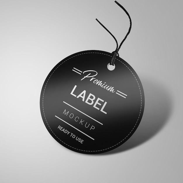 Download Premium Psd Rounded Label Or Price Tag Mockup