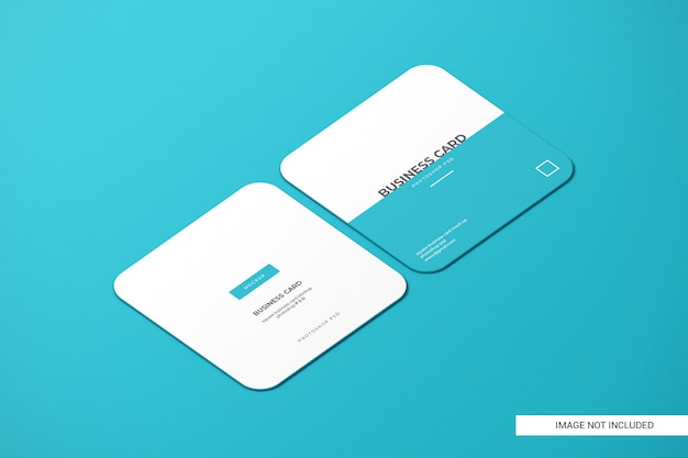 Download Rounded square business card mockup PSD file | Premium Download