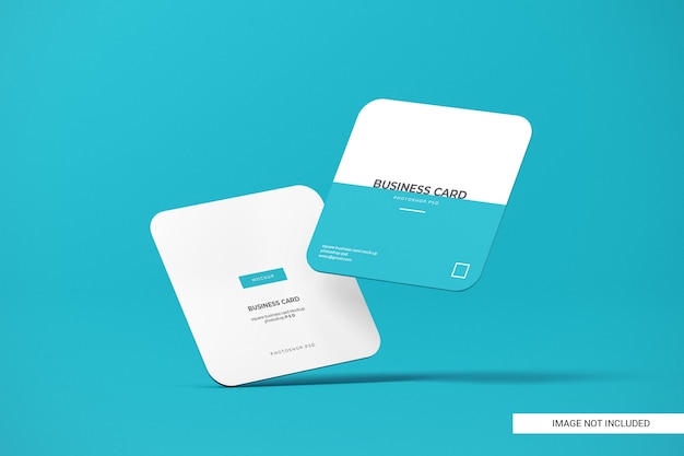 Download Rounded square business card mockup | Premium PSD File