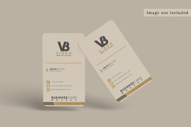  Rounded vertical business card mockup