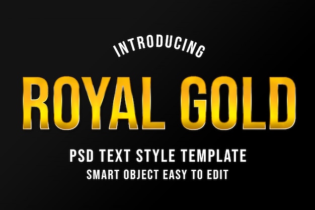 Download Royal gold psd text style template mockup | Premium PSD File PSD Mockup Templates