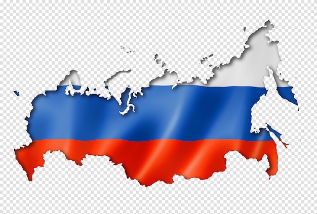 Premium Psd Russian Flag Map