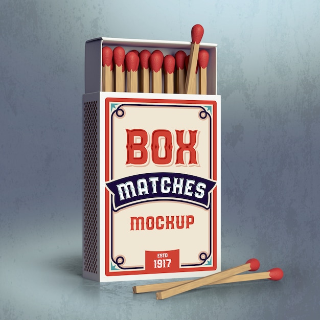 Download Premium Psd Safety Matches Box Mockup