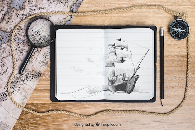 Download Sailing Boat Concept Psd Template Mockup Packaging Box Psd PSD Mockup Templates