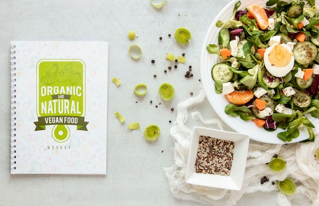 Download Free Psd Salads With Notebook