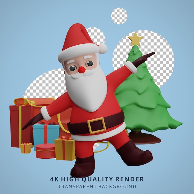 Premium Psd Santa Claus Mascot D Character Illustration Happy