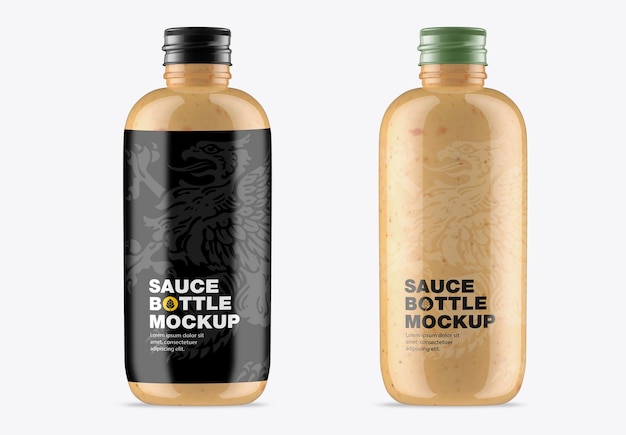 Premium PSD | Sauce bottle mockup