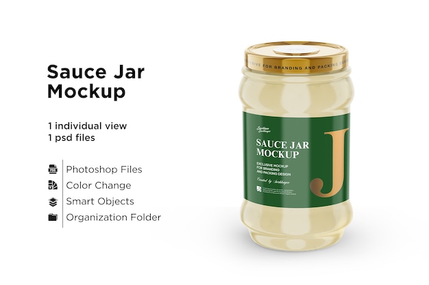 Download Premium Psd Sauce Jar Mayonnaise Mockup Isolated