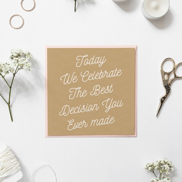 Download Save the date card mockup PSD file | Free Download