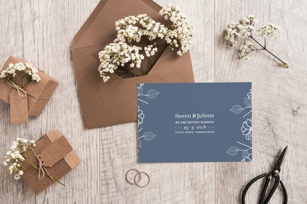 Download Save the date card mockup PSD file | Free Download