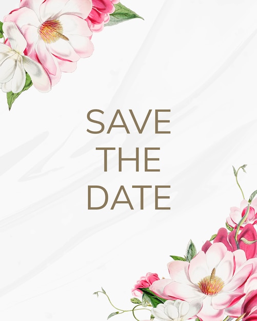 Download Save the date wedding invitation mockup card | Free PSD File