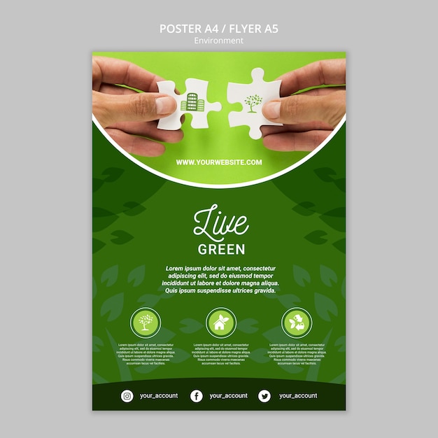 Download Free Psd Save The Earth Flyer Template PSD Mockup Templates