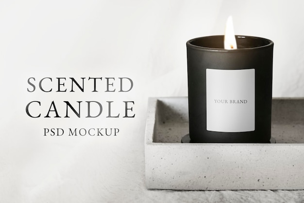 Download Free Psd Scented Candle Jar Psd Mockup Home Decor Minimal Style