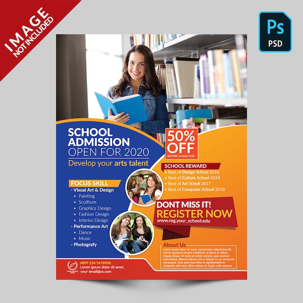  School admission flyer template