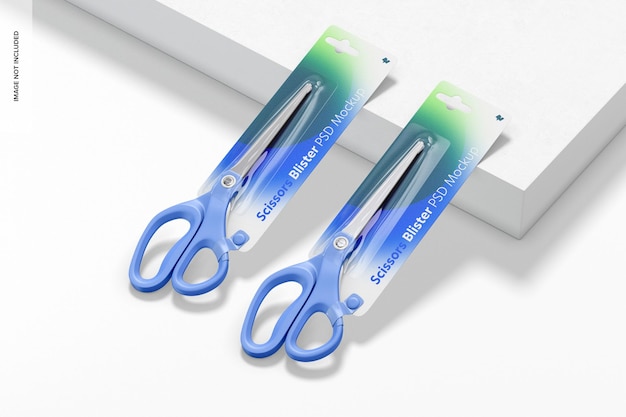 Download Free Psd Scissors Blister Mockup Leaned