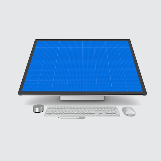 Download Screen monitor and keyboard mockup | Premium PSD File PSD Mockup Templates