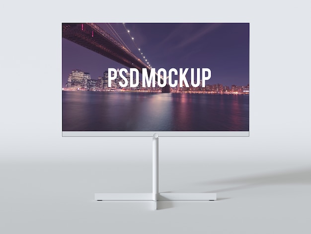 Download Free PSD | Screen on white background mock up