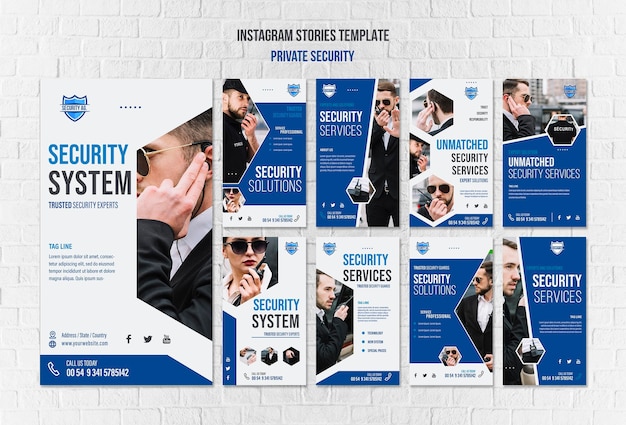 Premium Psd Security Services Instagram Stories Template