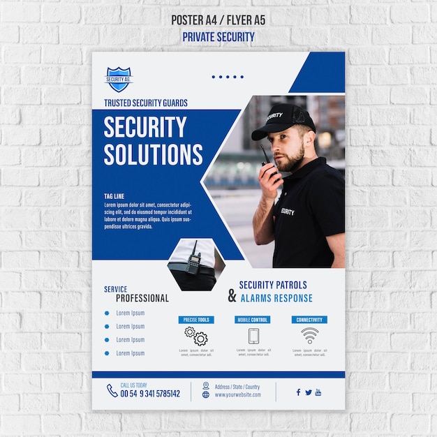 Free Psd Security Services Poster Template