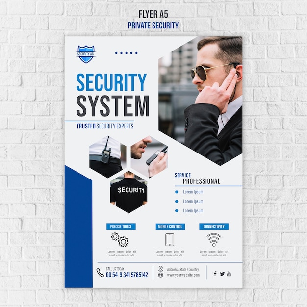 Free Psd Security Services Template Flyer