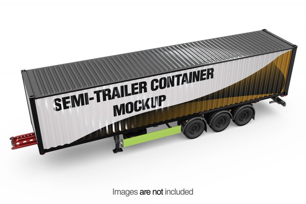 Download Semi-trailer container mockup | Free PSD File
