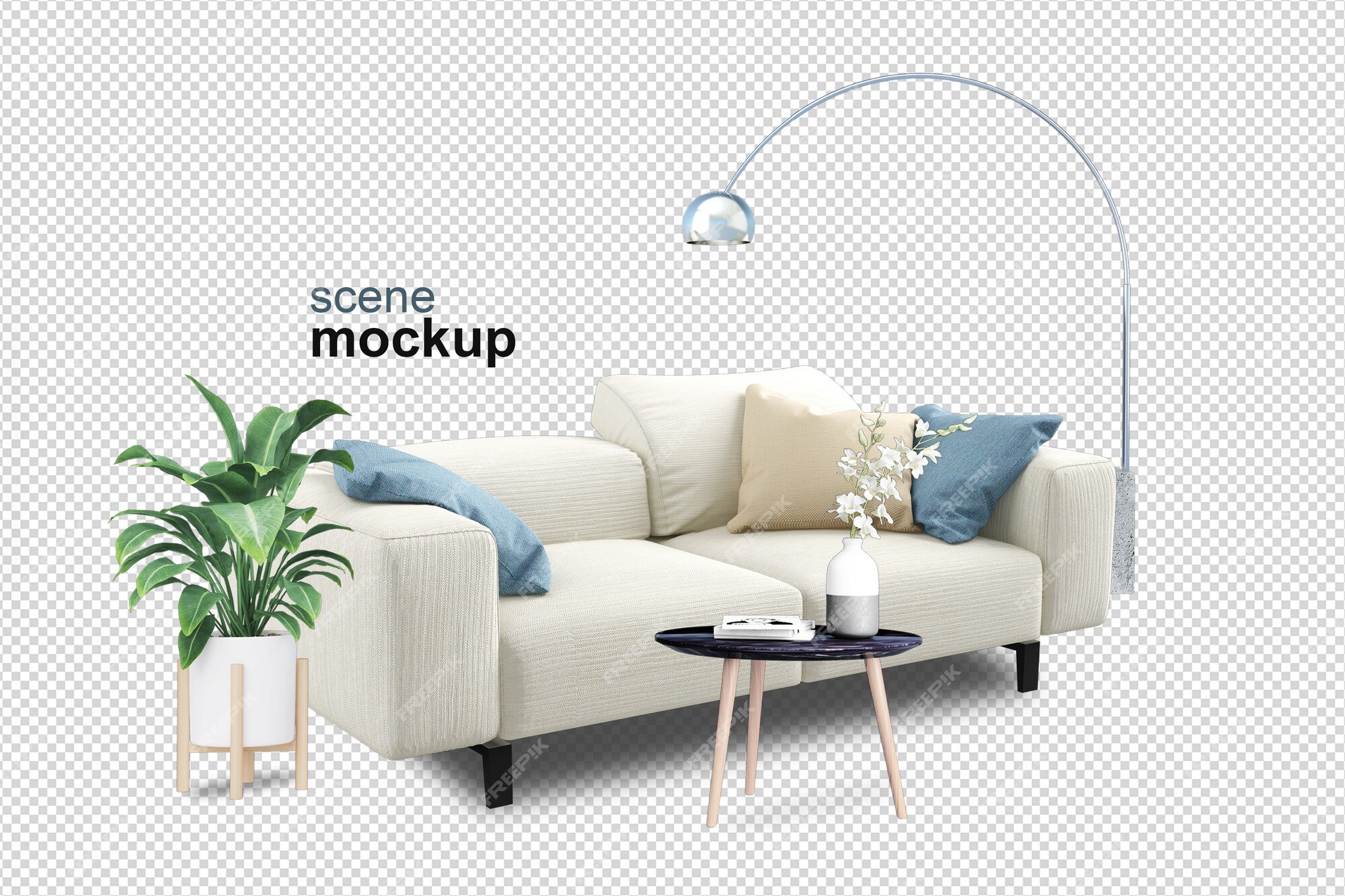 Premium PSD | Interior Mockup 3d Rendering