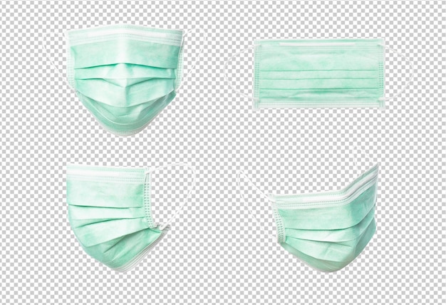 Download Set of medical surgical mask mockup template | Premium PSD File