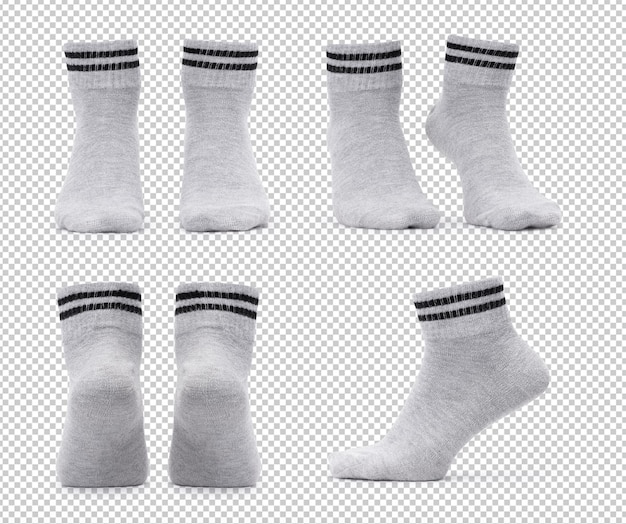 Download Premium Psd Set Of Various Grey Crew Socks Mockup