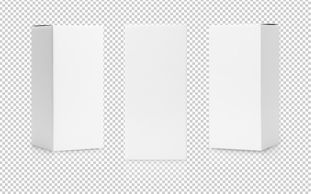 Download Premium PSD | Set of white box tall shape product ...