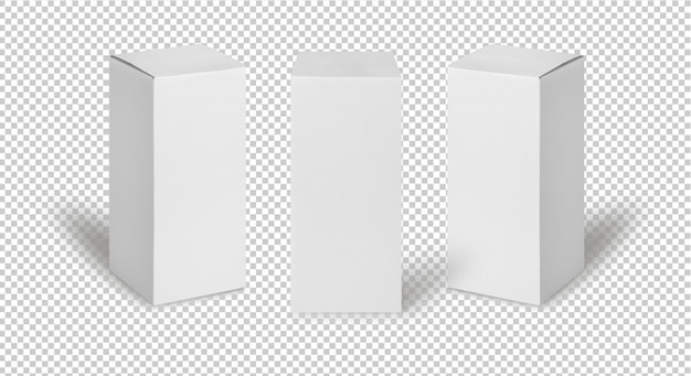 Set of white boxes | Premium PSD File