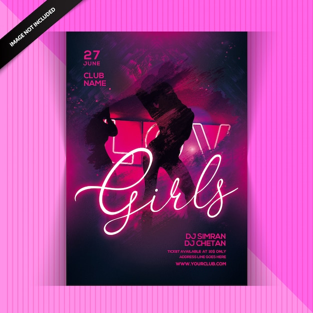 Premium Psd Sexy Girl Party Flyer 1452