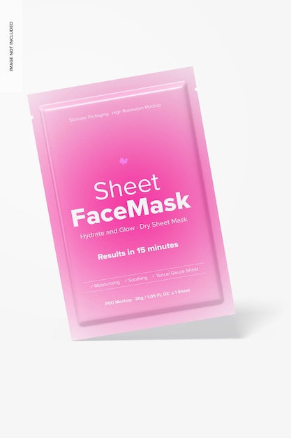 Download Free Psd Sheet Face Mask Mockup Leaned