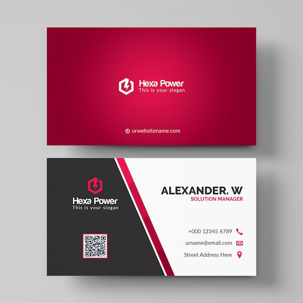 Download Shiny red business card mockup PSD file | Premium Download