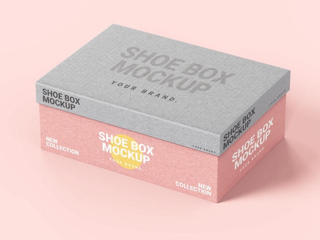 Download Free Psd Shoe Box Mockup Template