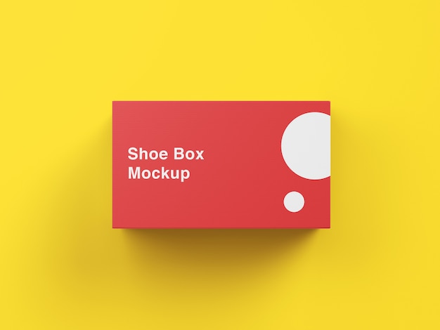 Download Premium PSD | Shoe box mockup top angle view
