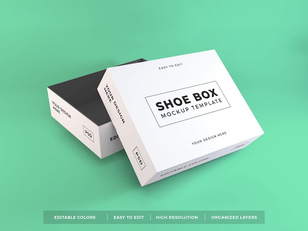 Download Premium PSD | Shoe box packaging mockup