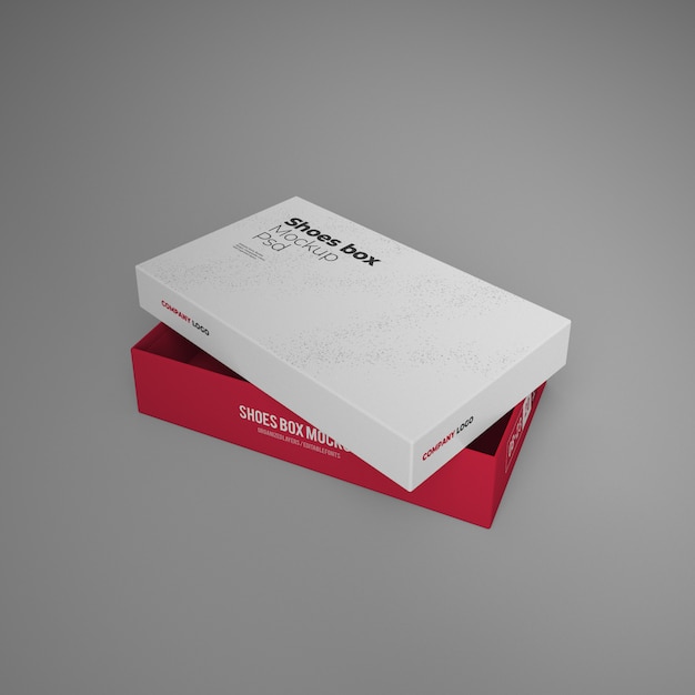 Download Shoes box mockup with editable design psd | Premium PSD File