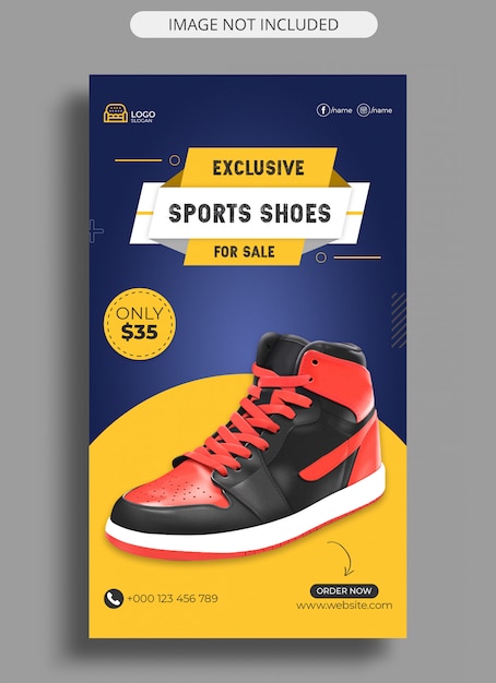 Premium PSD | Shoes sale instagram 