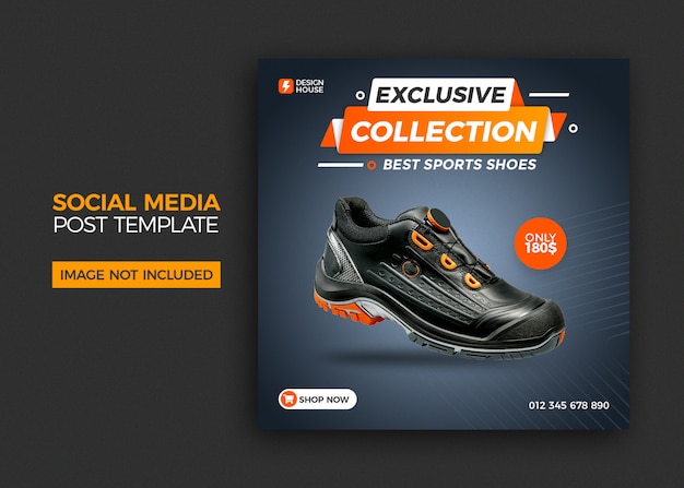 Shoes sale social media post template Premium Psd