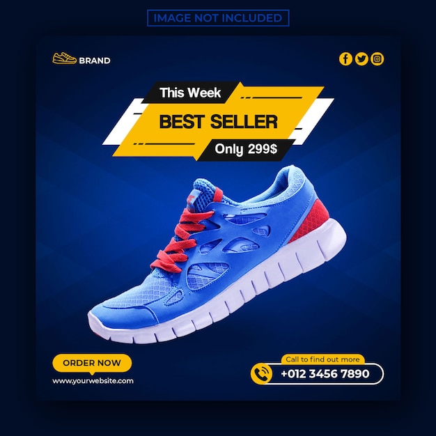 Shoes sale social media post and web banner Premium Psd