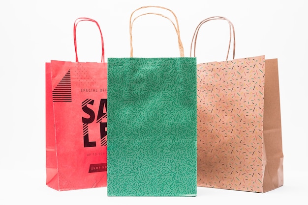 Shopping bag mockup in different colors | Free PSD File