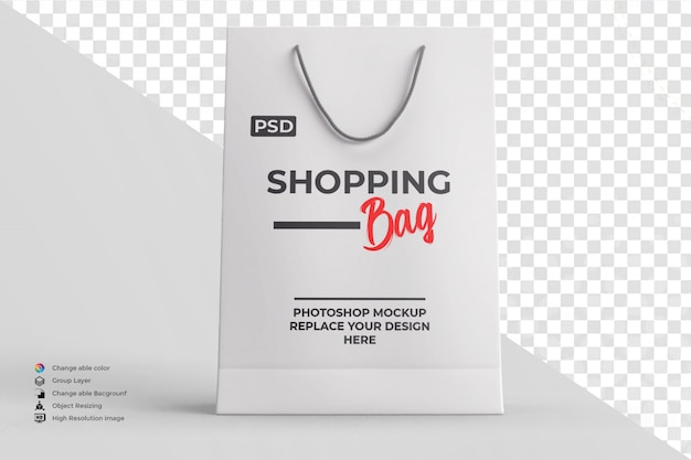 Premium PSD | Shopping bag mockup editable color