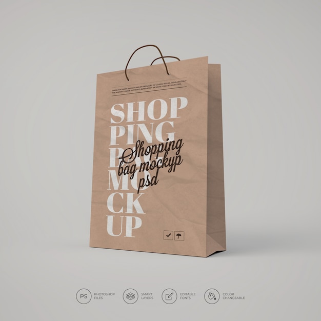 Download Shopping paper bag mockup premium psd | Premium PSD File