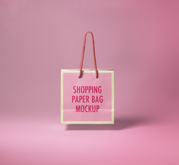 Download Shopping paper bag mockup PSD file | Premium Download