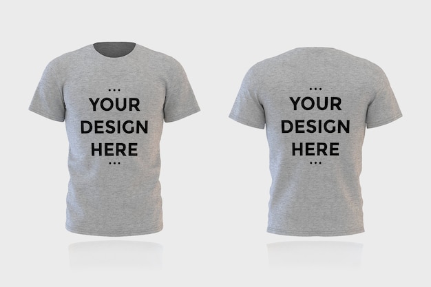 Download Premium Psd Showcase Front And Back T Shirt Mockup Isolated